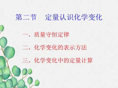 《认识化学变化》PPT课件 (公开课专用)2022年沪教版 (9)
