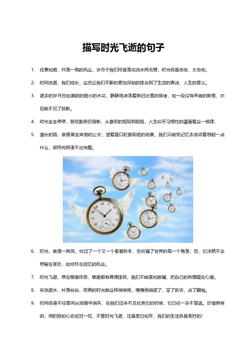 (优质)描写时光飞逝的句子