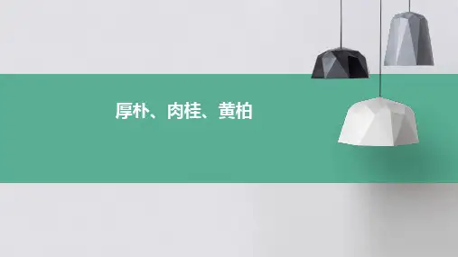 厚朴、肉桂、黄柏PPT