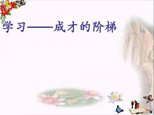 学习——成才的阶梯ppt优秀课件1
