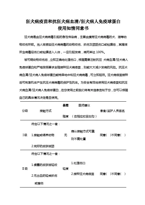 狂苗狂免接种知情同意书