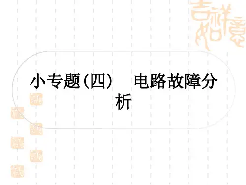 初中毕业九年级中考物理精练篇 小专题(四) 电路故障分析