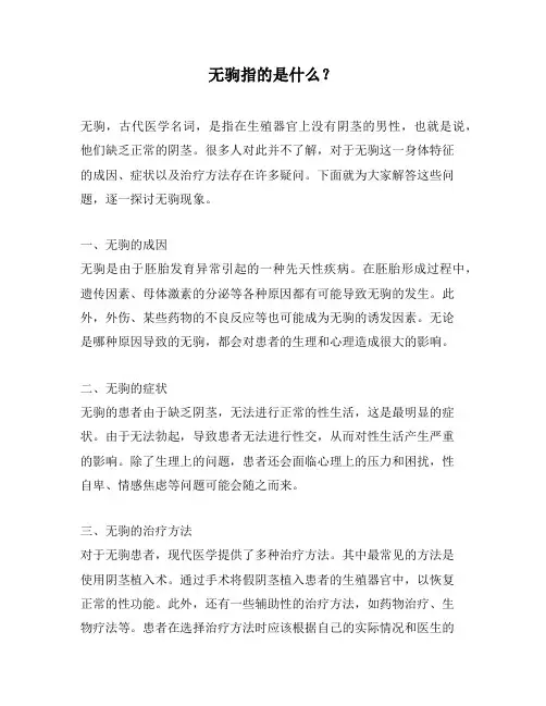 无驹指的是什么？