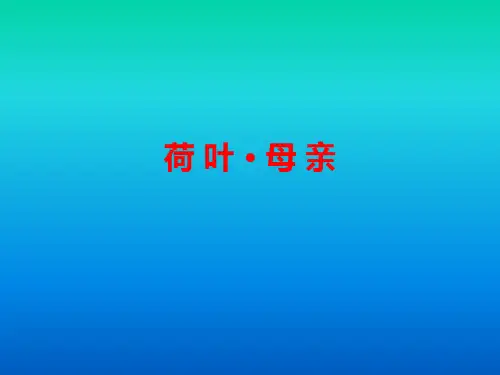 人教部编版七年级语文上册第7课《散文诗二首——荷叶 母亲》课件(共28张PPT)