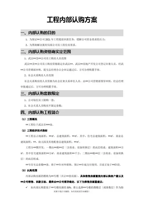 内部认购方案