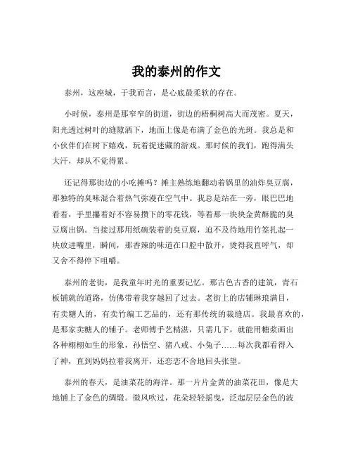 我的泰州的作文