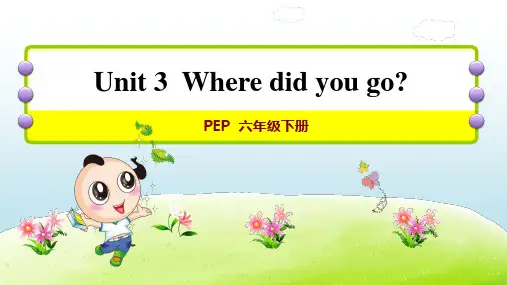 2020春PEP版六年级英语 下册 Unit 3 全单元授课课件