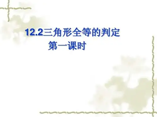 12.2全等三角形的判定(6课时)