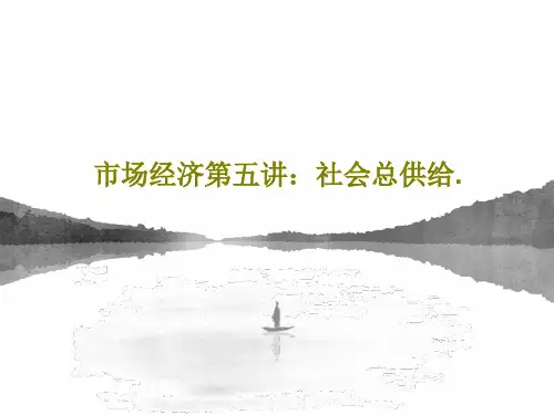 市场经济第五讲：社会总供给.32页PPT