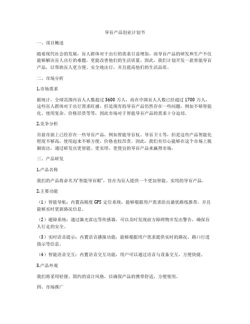 导盲产品创业计划书