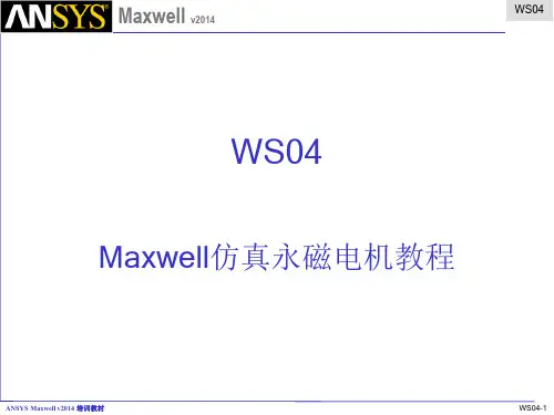 WS04_Maxwell仿真永磁电机教程