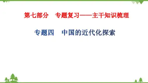 2022年中考历史二轮复习 专题四  中国的近代化探索课件(33ppt)