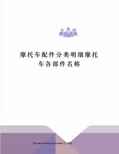 摩托车配件分类明细摩托车各部件名称