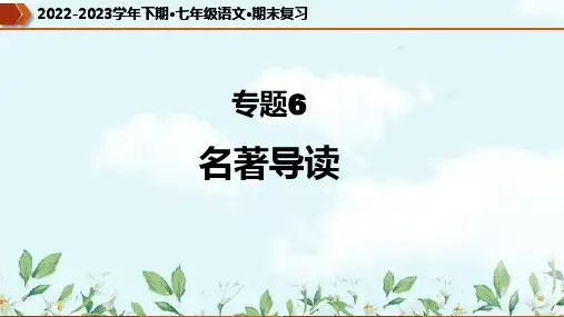 七年级语文下册专题06 名著导读  课件(共46张PPT)