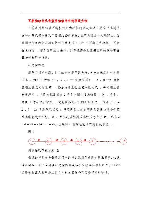瓦斯抽放钻孔有效性抽放半径的测定方法