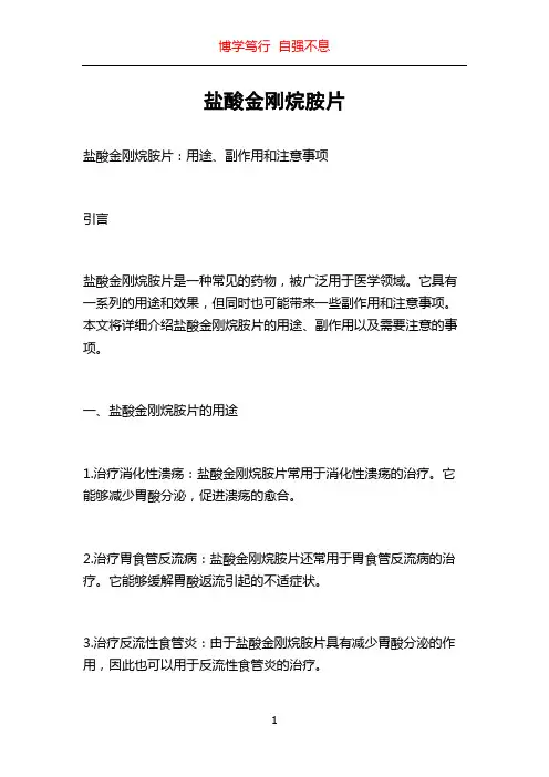盐酸金刚烷胺片