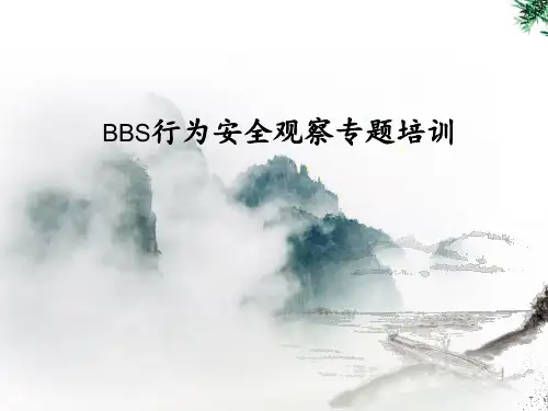 BBS行为安全观察专题培训