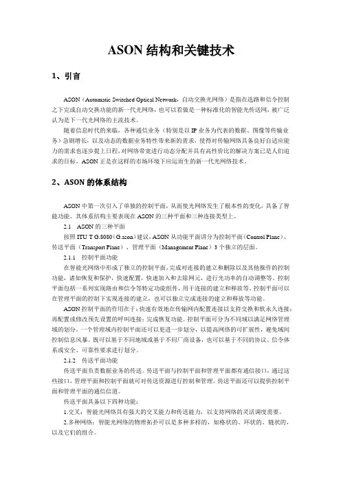 ASON结构和关键技术