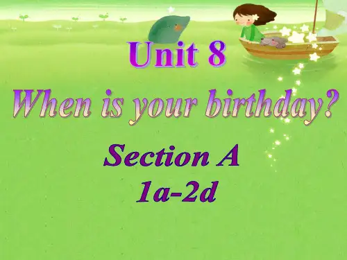 《When is your birthday》教材课件PPT
