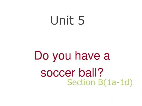 人教版七年级上教学课件：Unit 5 Section B(1a1d)