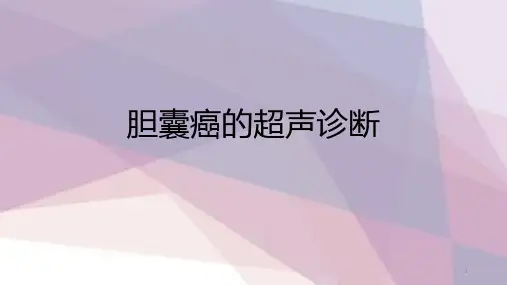 胆囊癌的超声诊断PPT课件