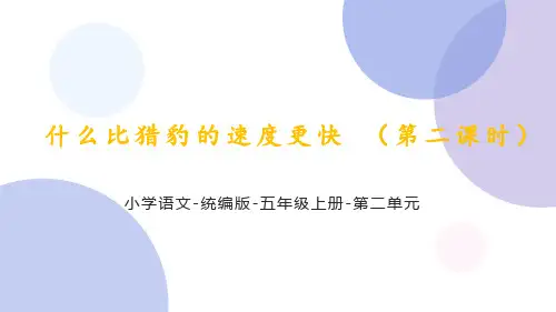 统编语文五年级上册第二单元《什么比猎豹的速度更快(第二课时)》课件