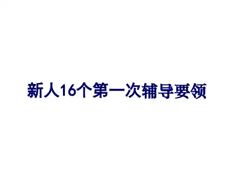 新人16个第一次辅导要领