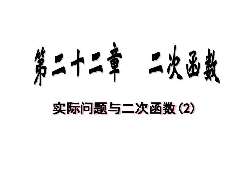 数学人教版九年级上册22.3.1实际问题与二次函数 最大利润问题
