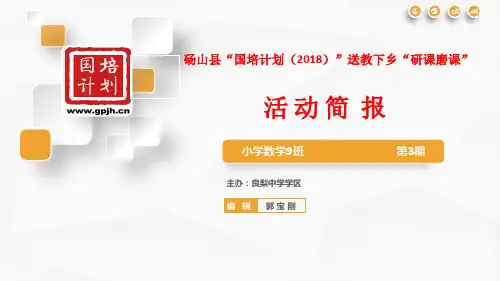 小学数学9班研课磨课简报