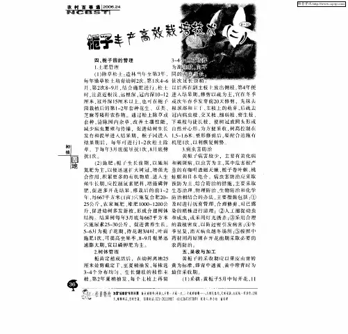 栀子丰产高效栽培技术(二)