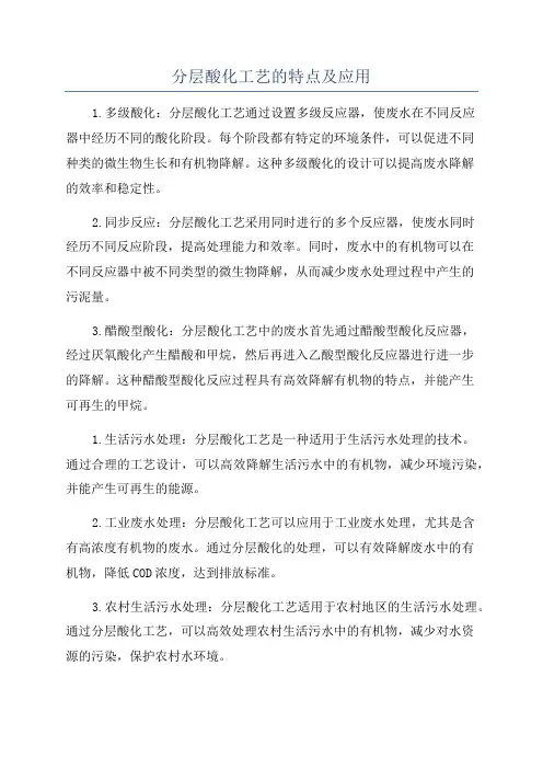 分层酸化工艺的特点及应用