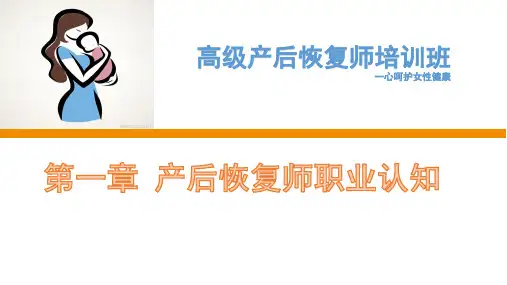 产后恢复师职业培训课件全套PPT 第一章产后康复师职业认知