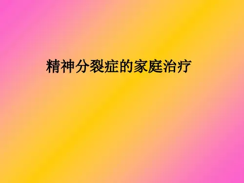 精神分裂症的家庭治疗ppt课件