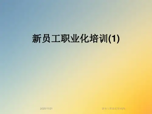 新员工职业化培训(1)