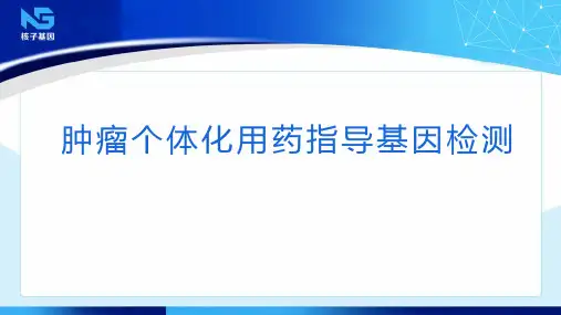 肿瘤个体化用药指导基因检测 