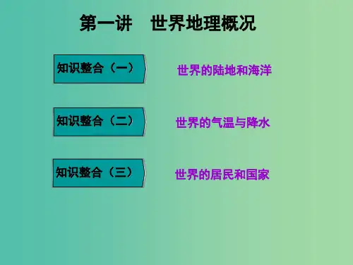 高三地理复习 第四部分 第一章 世界地理 第一讲 世界地理概况课件