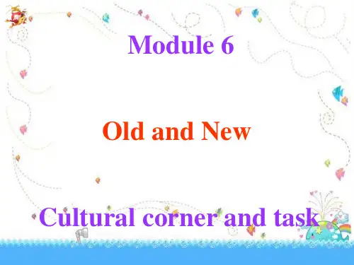 外研版高一英语必修三Unit6课件PPTCultural corner and task