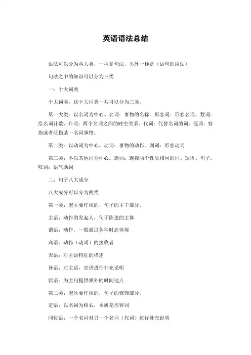 英语语法总结