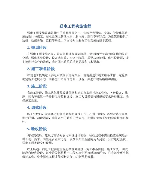 弱电工程实施流程