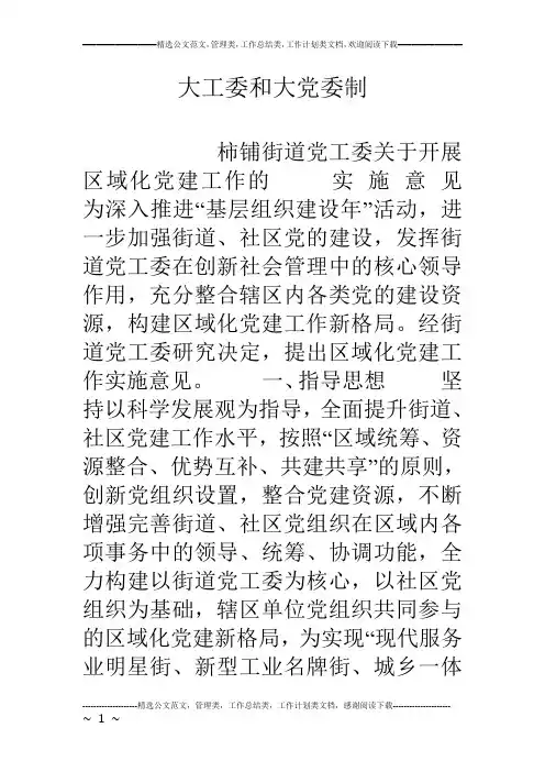 大工委和大党委制