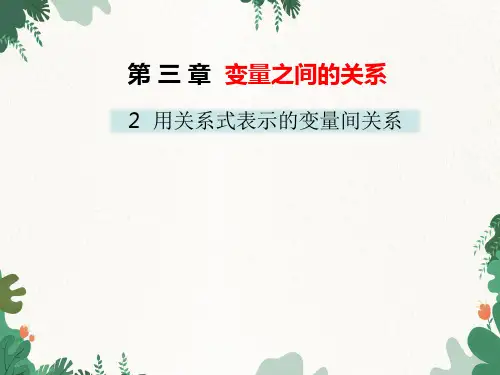 北师大版数学七年级下册用关系式表示的变量间关系课件