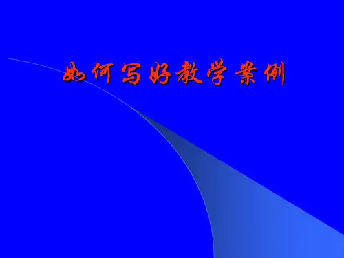 《教学案例讲座》PPT课件