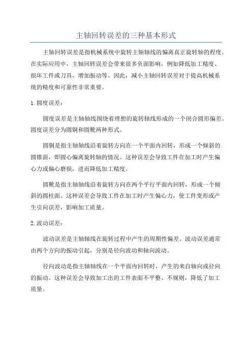 主轴回转误差的三种基本形式