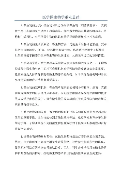 医学微生物学重点总结