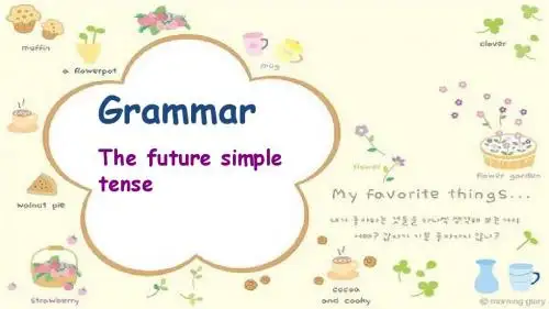 Grammar 一般将来时in module 1