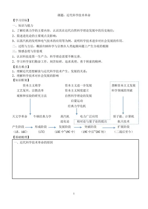 近代自然科学导学设计