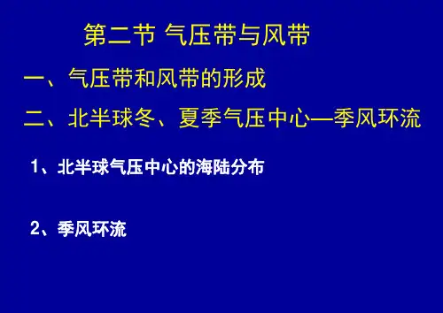 北半球冬夏季气压中心(东亚、南亚季风的形成)概述