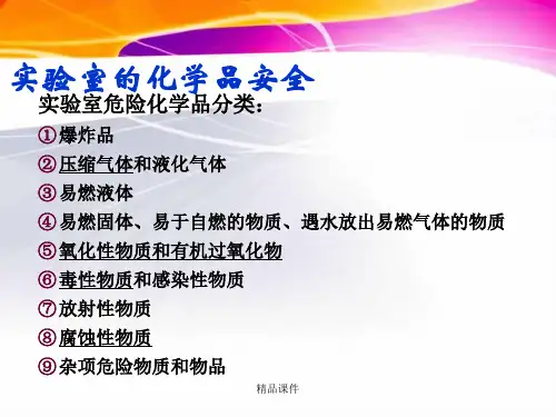 实验室危险化学品分类及防护注意事项学习课件.ppt