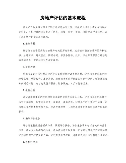 房地产评估的基本流程