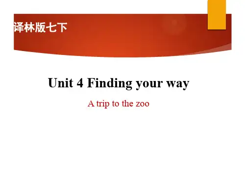 牛津译林版英语初一下册Unit4 Finding your way Reading1课件